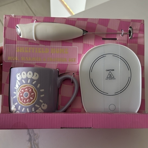 Sheffield Home Other - Sheffield Home Mug, Warmer & Frother Set - Pink and White
